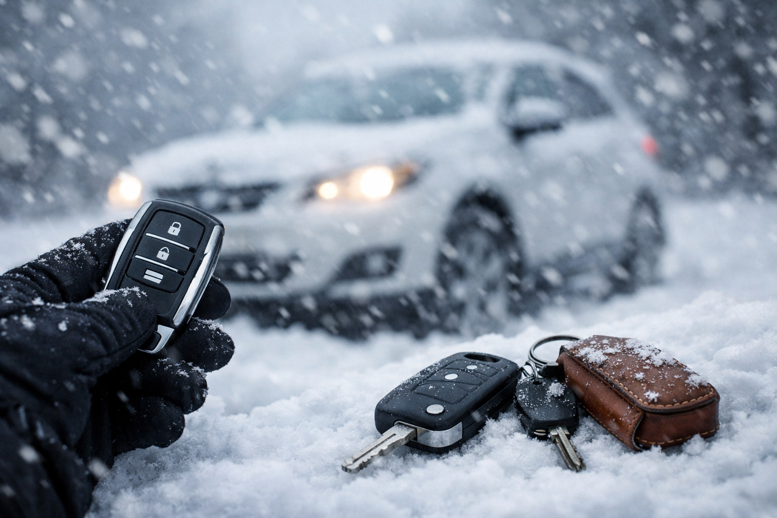 Vehicle starting with a remote start system during winter weather