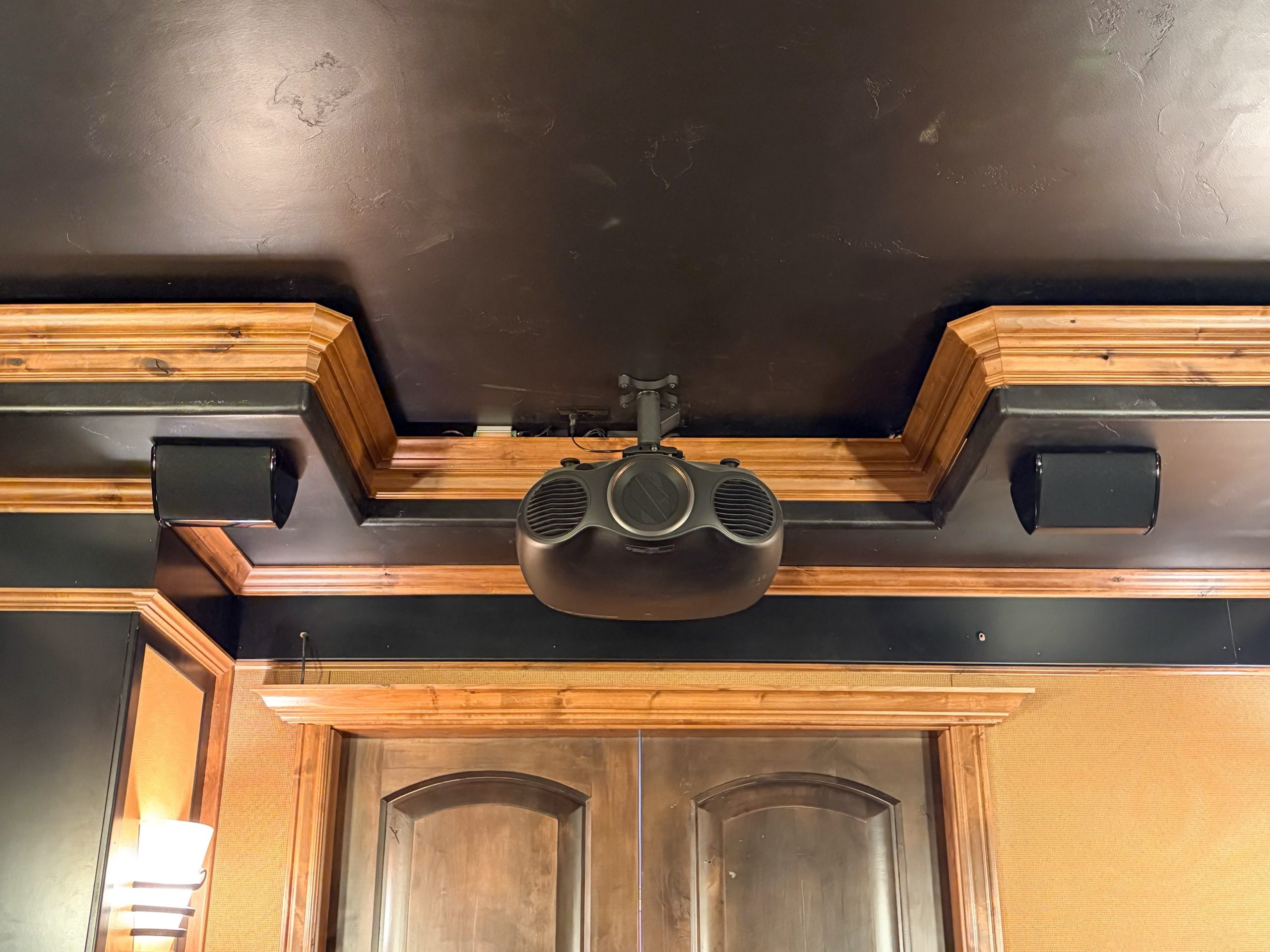 Projector installation for a home theater system