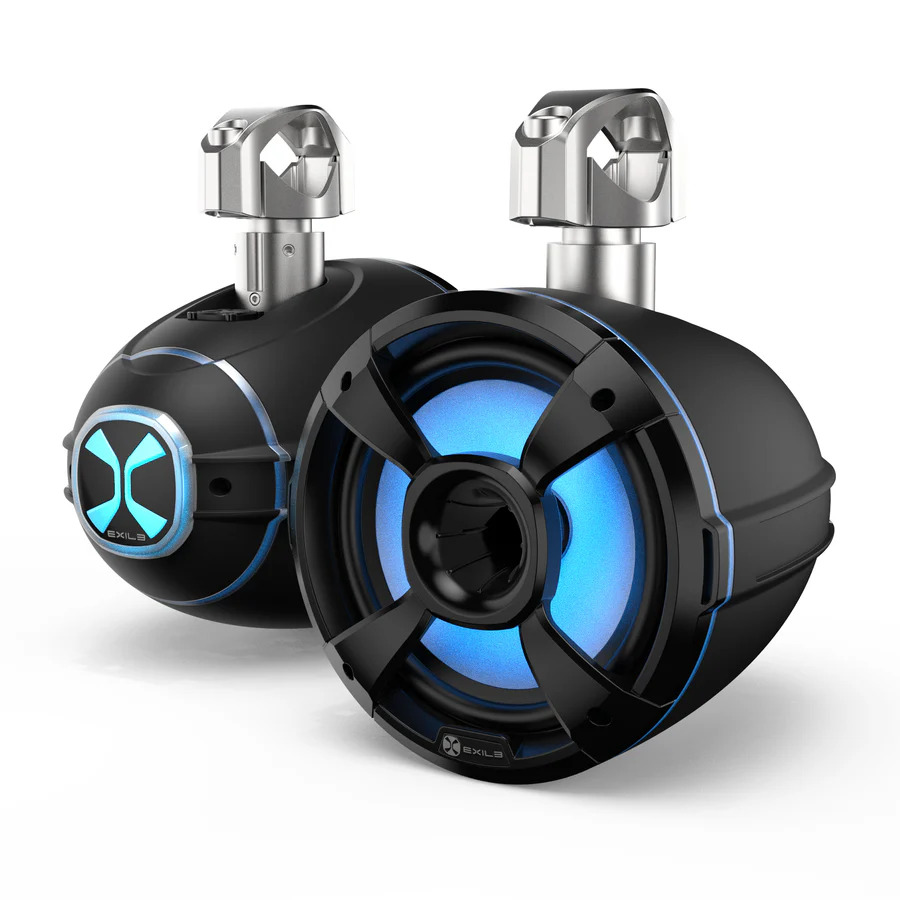 Exile SXT marine tower speakers for wake boat audio systems in Pocatello Idaho