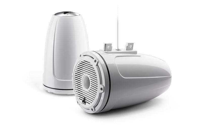 JL Audio M6 enclosed tower speakers with LED lighting for marine audio systems in Pocatello Idaho