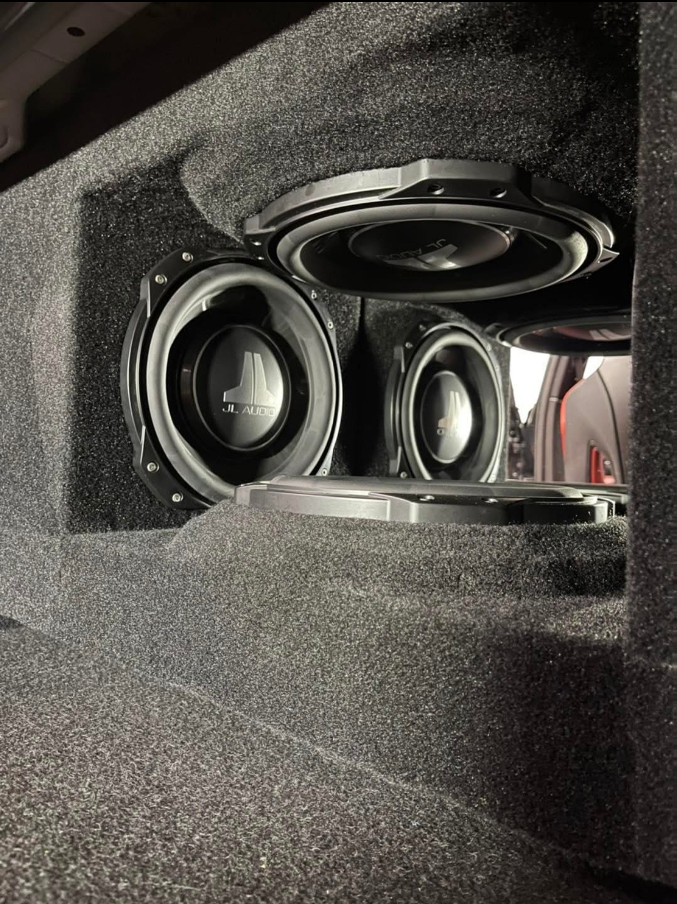 Subwoofer installation for car audio systems at Sound Source in Pocatello Idaho