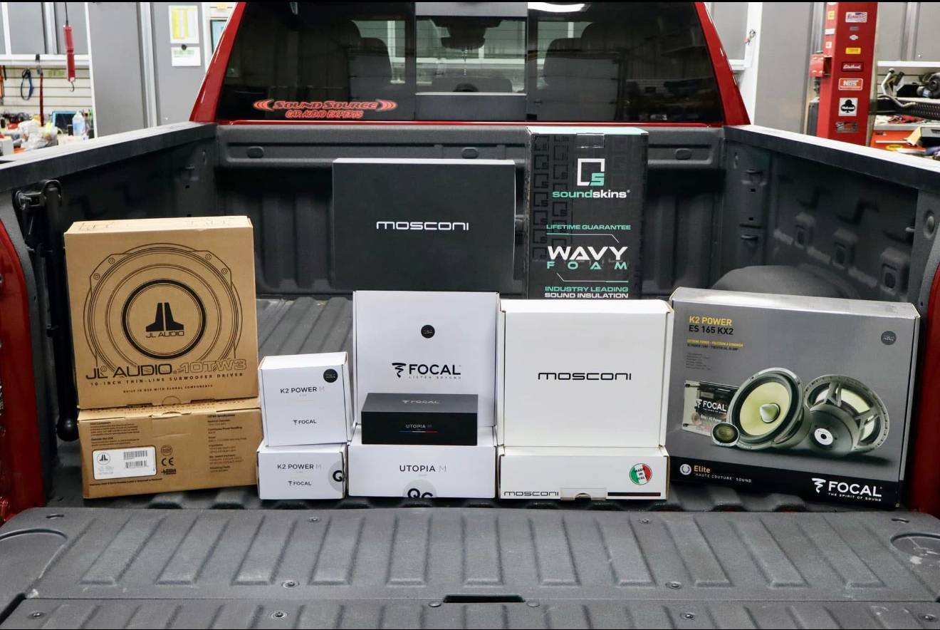 Vehicle audio installation bay at Sound Source in Pocatello Idaho