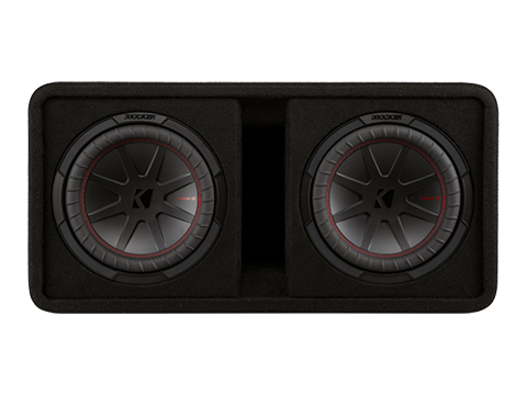 Kicker dual 10 CompR subwoofer box for clean bass upgrades in Pocatello Idaho
