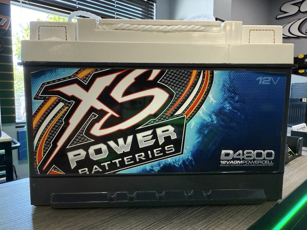 Second battery installed for high power car audio system
